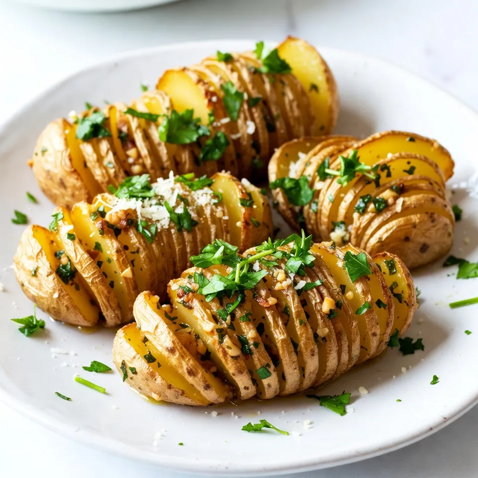 Garlic Herb Hasselback Potatoes Savory and Simple Dish