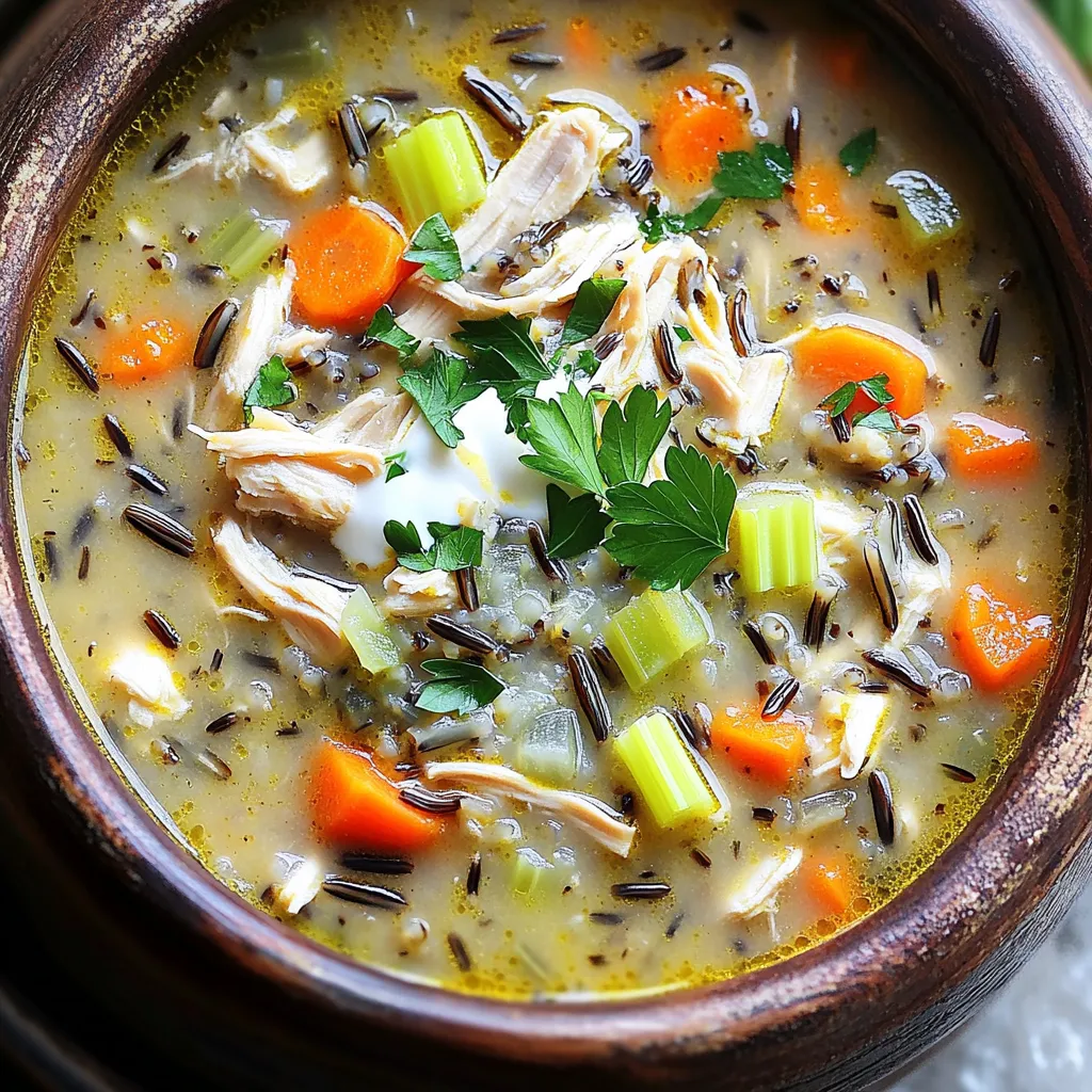 Slow Cooker Chicken Wild Rice Soup Comfort Dish