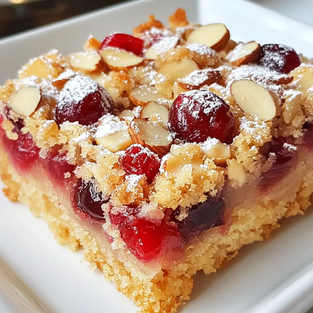 Cherry Almond Streusel Bars Tasty and Easy Recipe