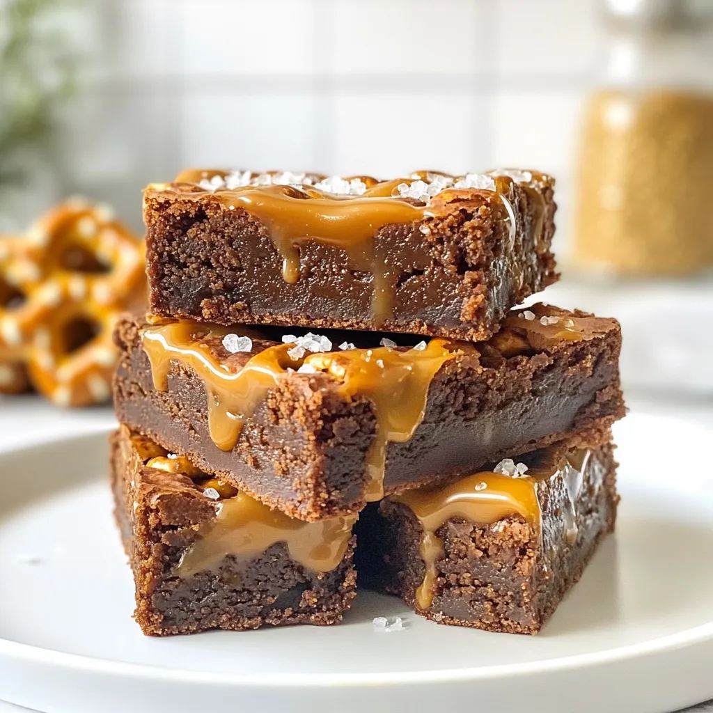 Salted Caramel Pretzel Brownies Irresistible Treat
