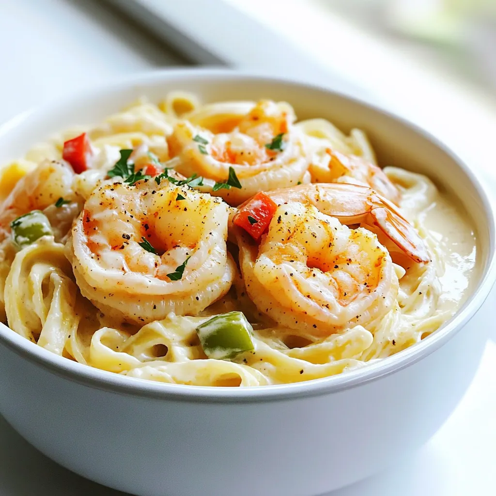 One-Pot Creamy Cajun Shrimp Alfredo Delight