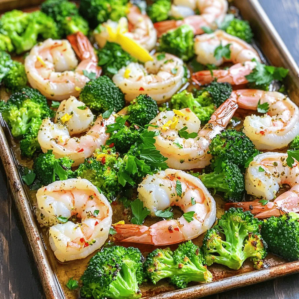 Garlic Herb Shrimp Broccoli Sheet Pan Delight