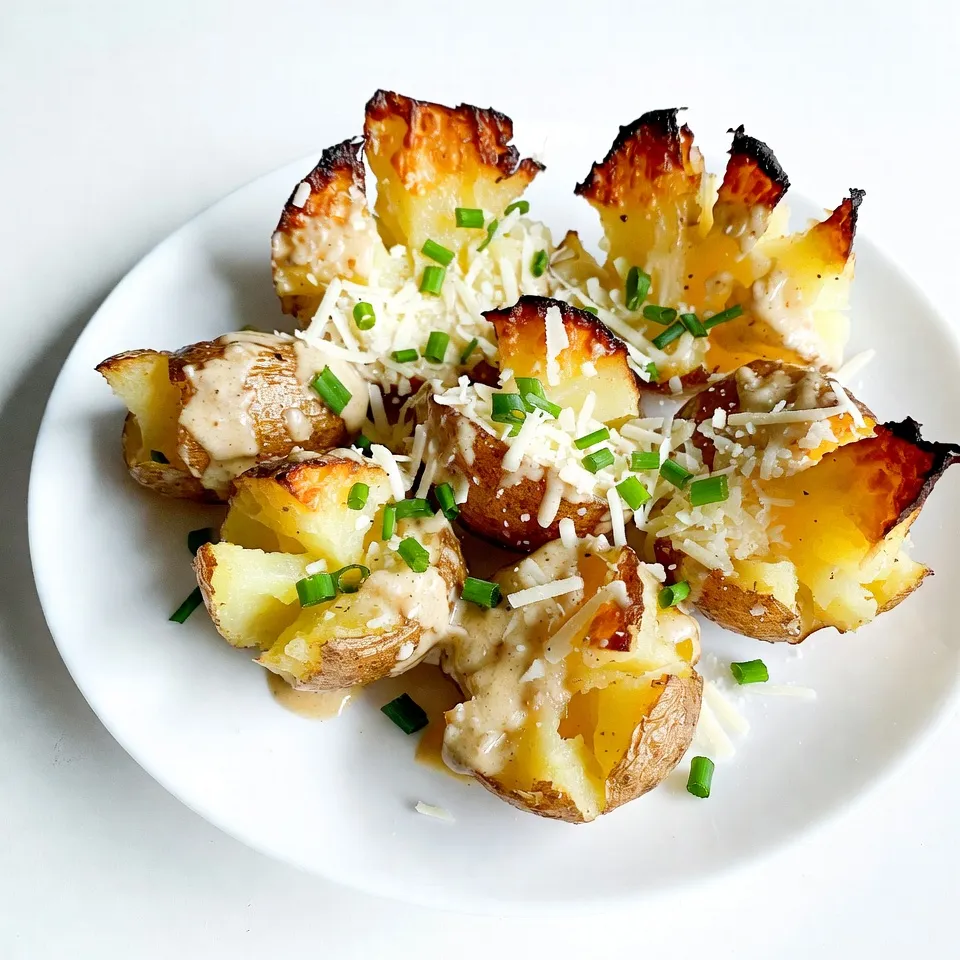 Garlic Parmesan Smashed Potatoes Irresistible Side Dish