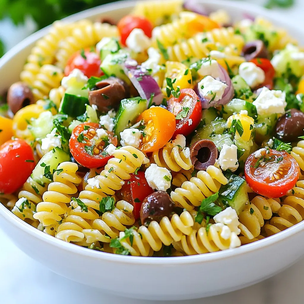 Greek Salad Pasta Fresh and Flavorful Dish