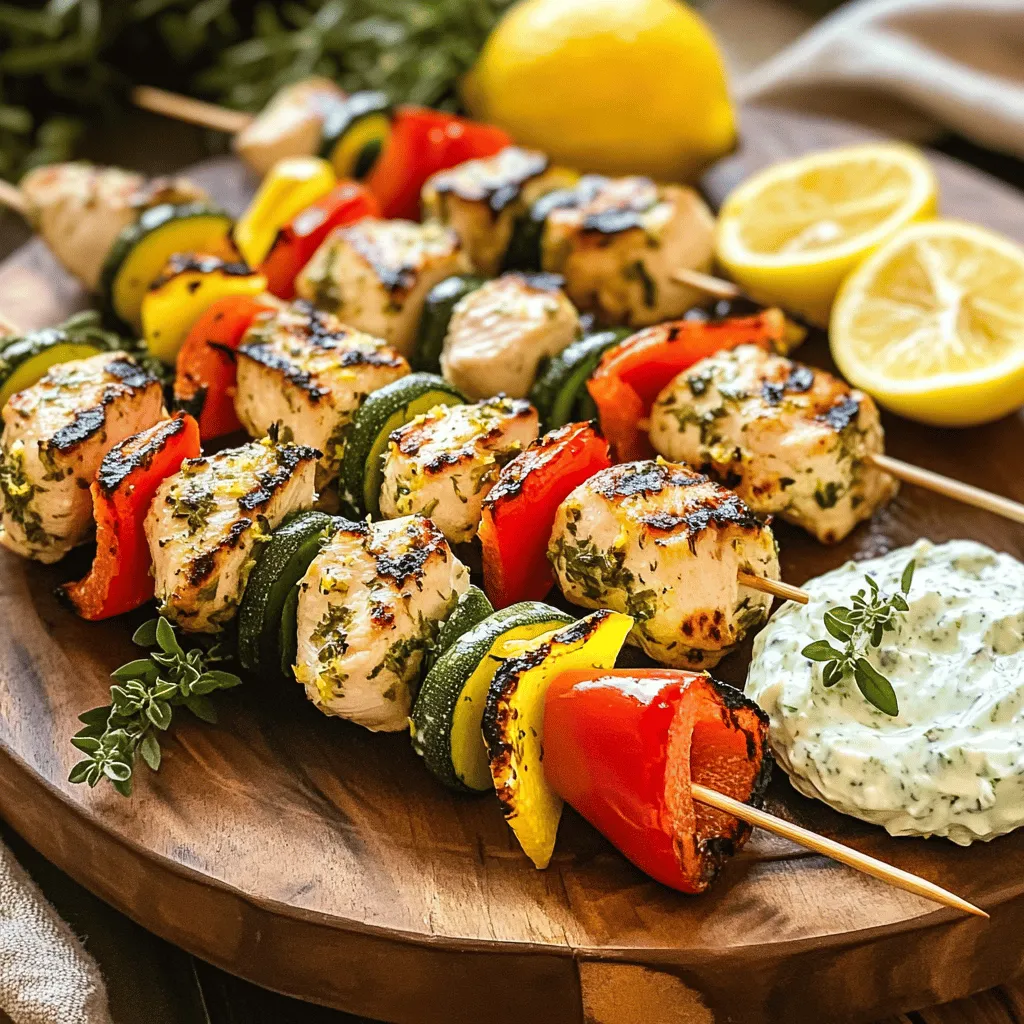 Greek Lemon Chicken Skewers Flavorful Grilling Recipe