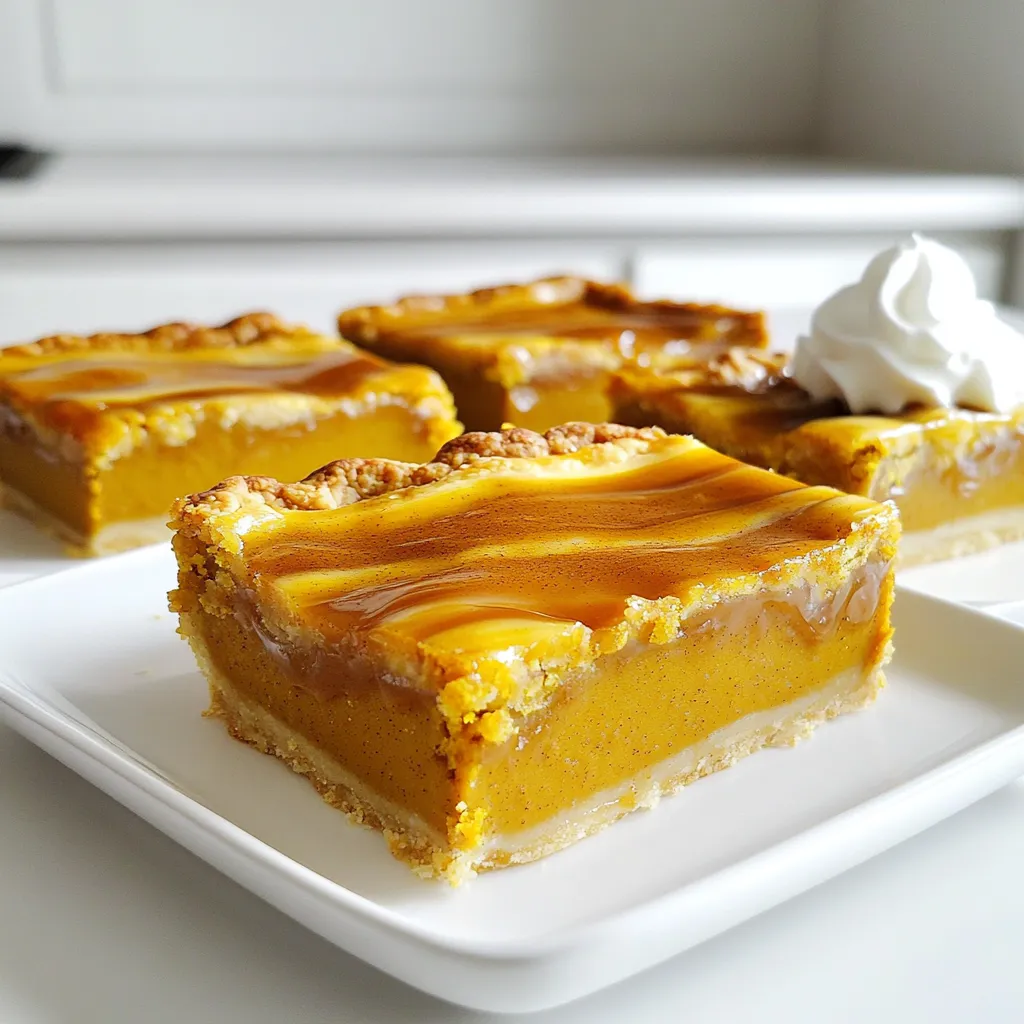 Caramel Pumpkin Pie Bars Irresistible Autumn Delight