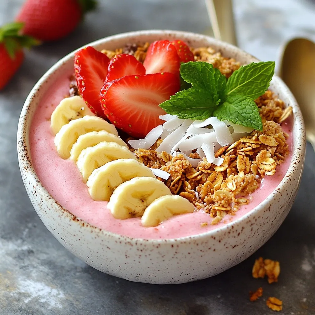 Strawberry Banana Smoothie Bowl Easy and Healthy Recipe