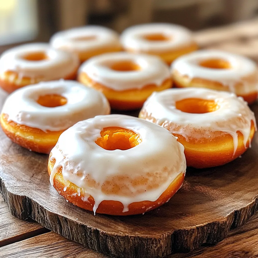 Pumpkin Spice Donuts with Glaze Bakery Style Delight
