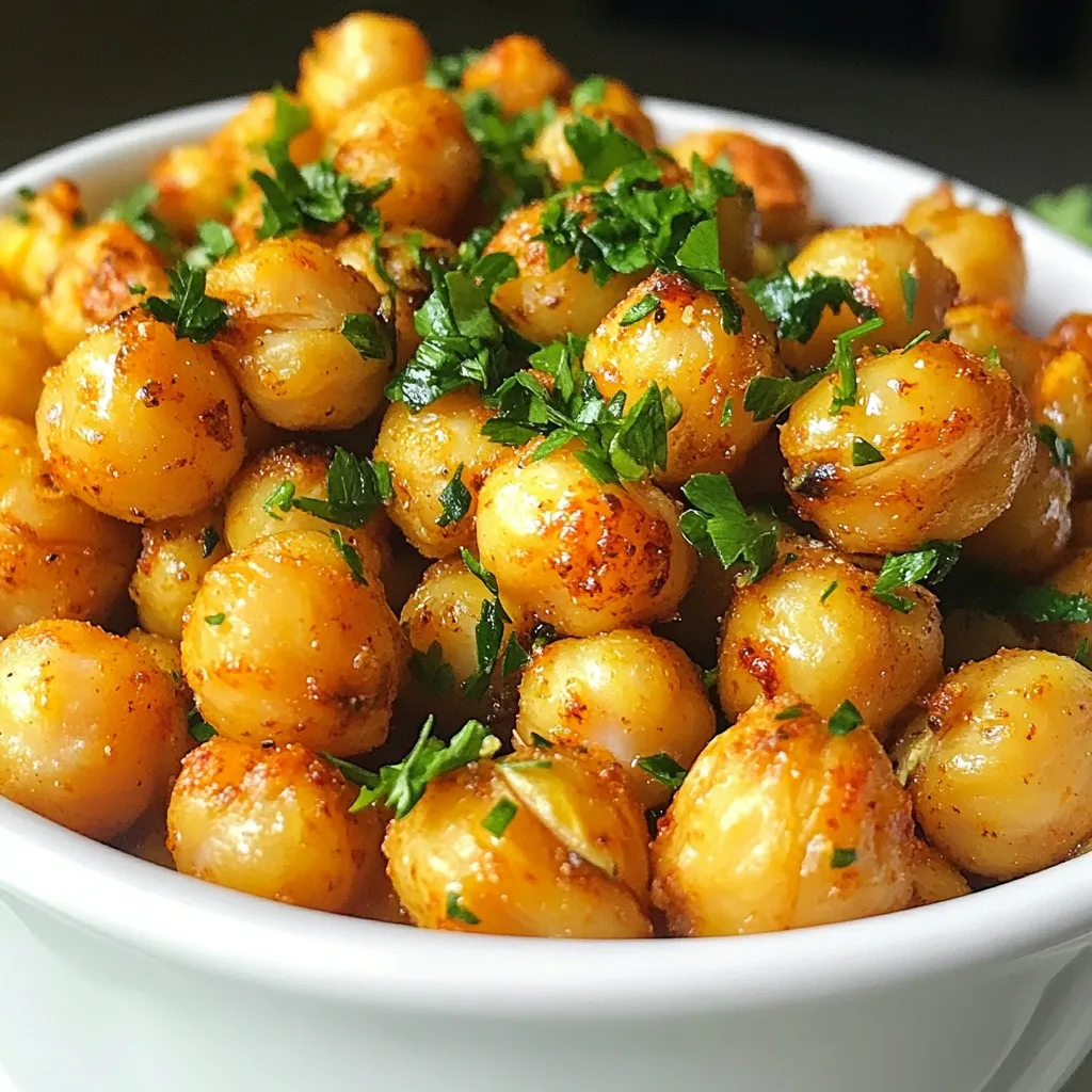 Smoky Paprika Roasted Chickpeas Crunchy Snack Delight