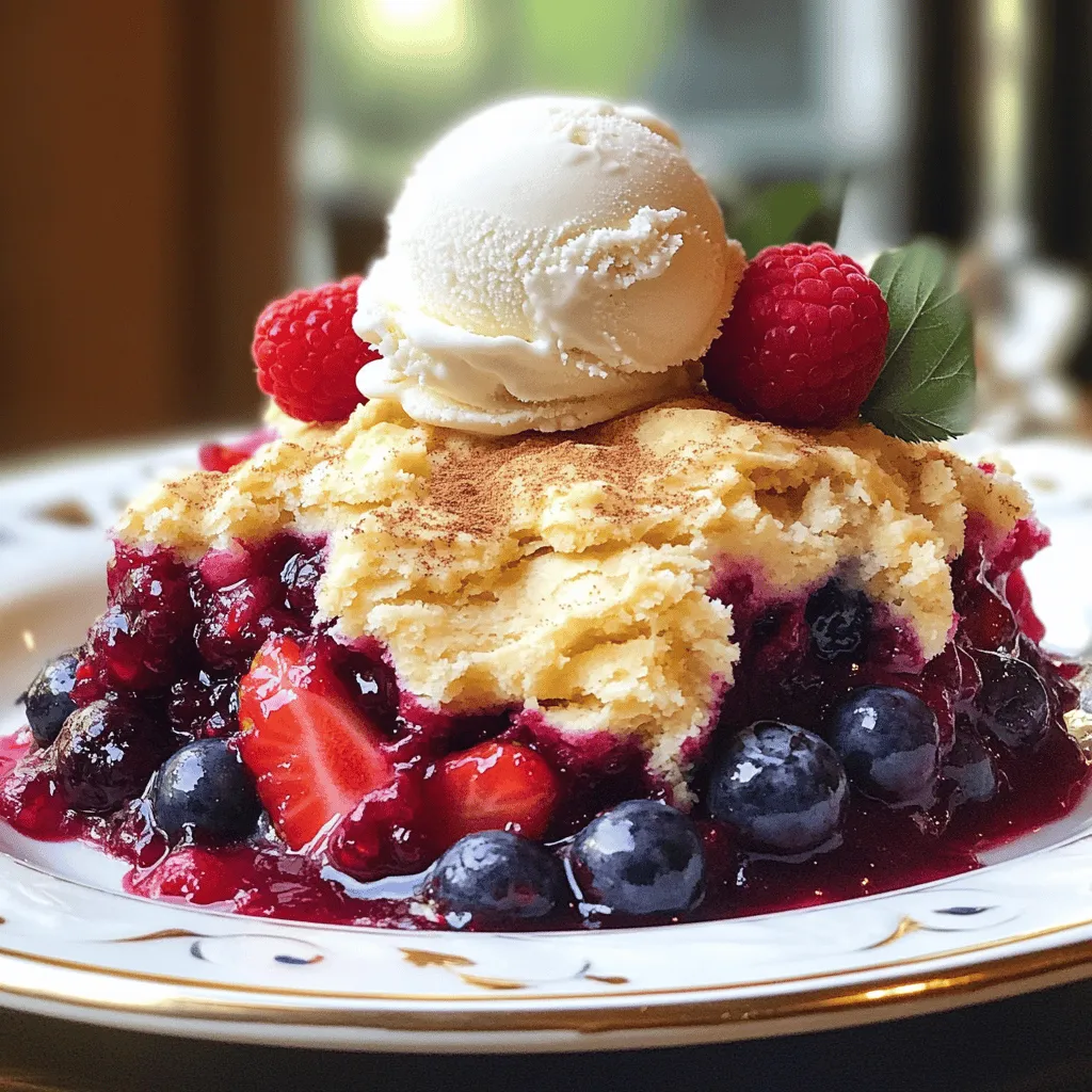 Triple Berry Cobbler Simple and Delicious Dessert Recipe