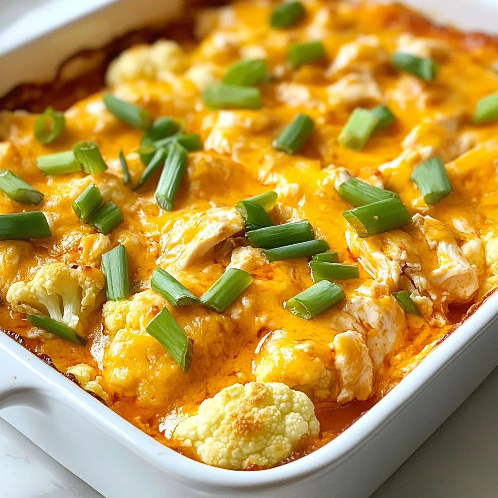 Buffalo Chicken Cauliflower Casserole Simple Recipe