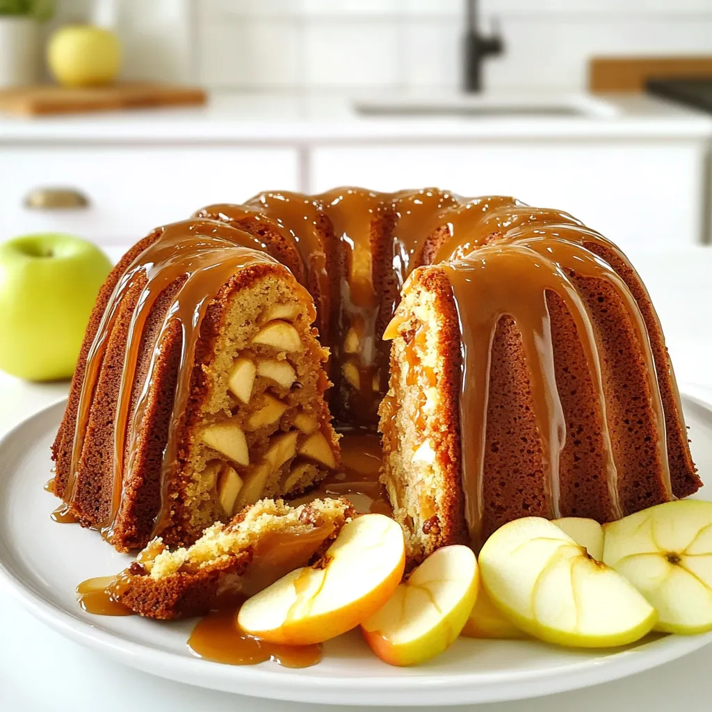 Apple Bundt Cake with Caramel Drizzle Delight