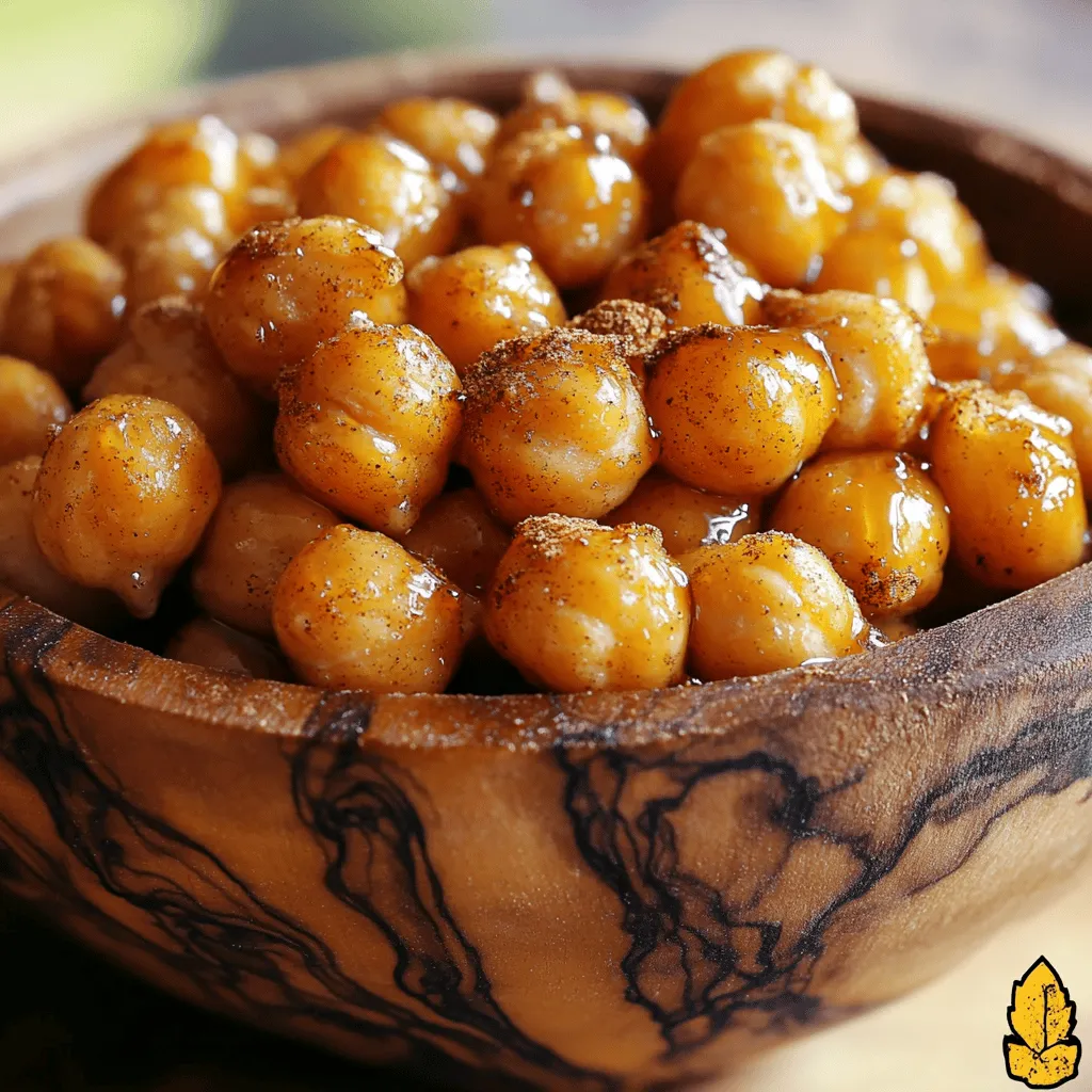 Maple Cinnamon Roasted Chickpeas Crunchy Delight