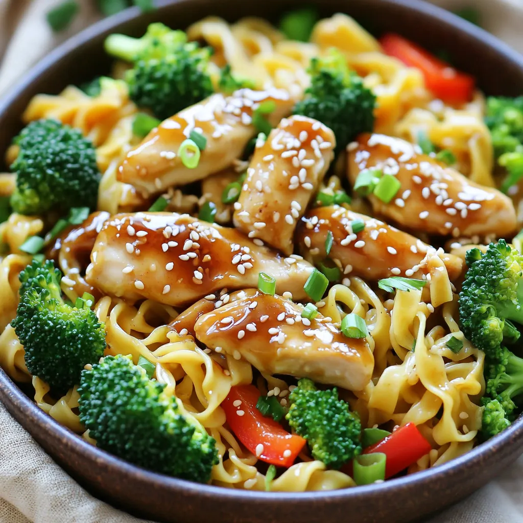 Minute Honey Garlic Chicken Noodles Tasty Weeknight Meal