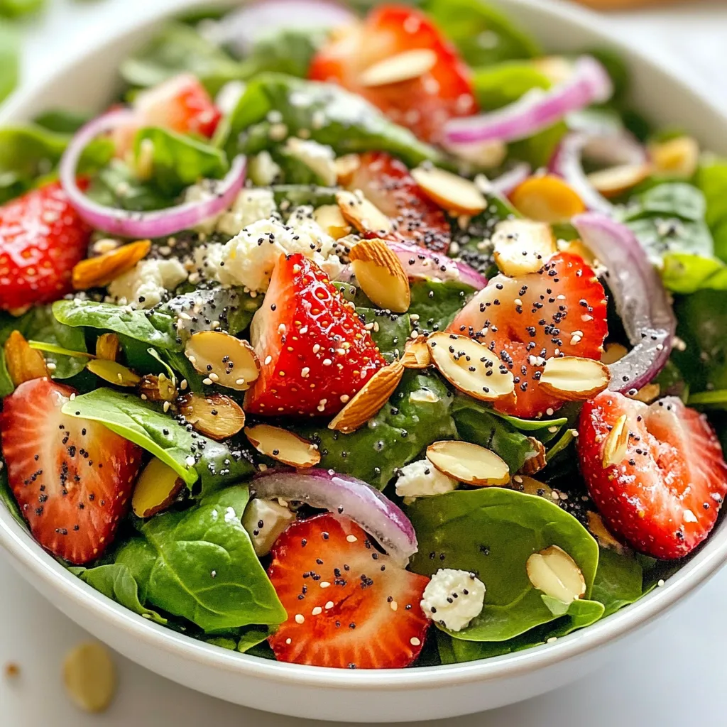 Strawberry Spinach Poppyseed Salad Fresh and Tasty Dish
