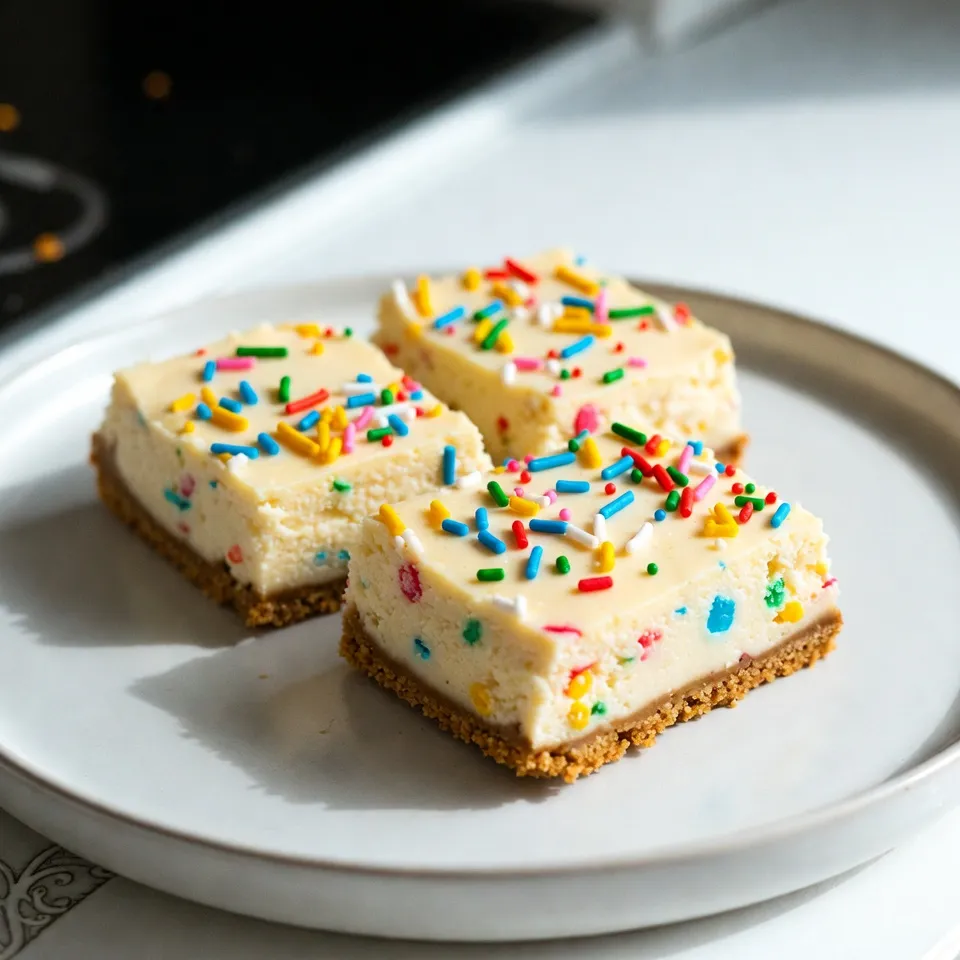 Funfetti Cheesecake Bars Delightfully Sweet Treat