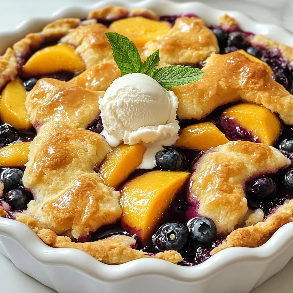Blueberry Peach Cobbler Delightful Homemade Treat