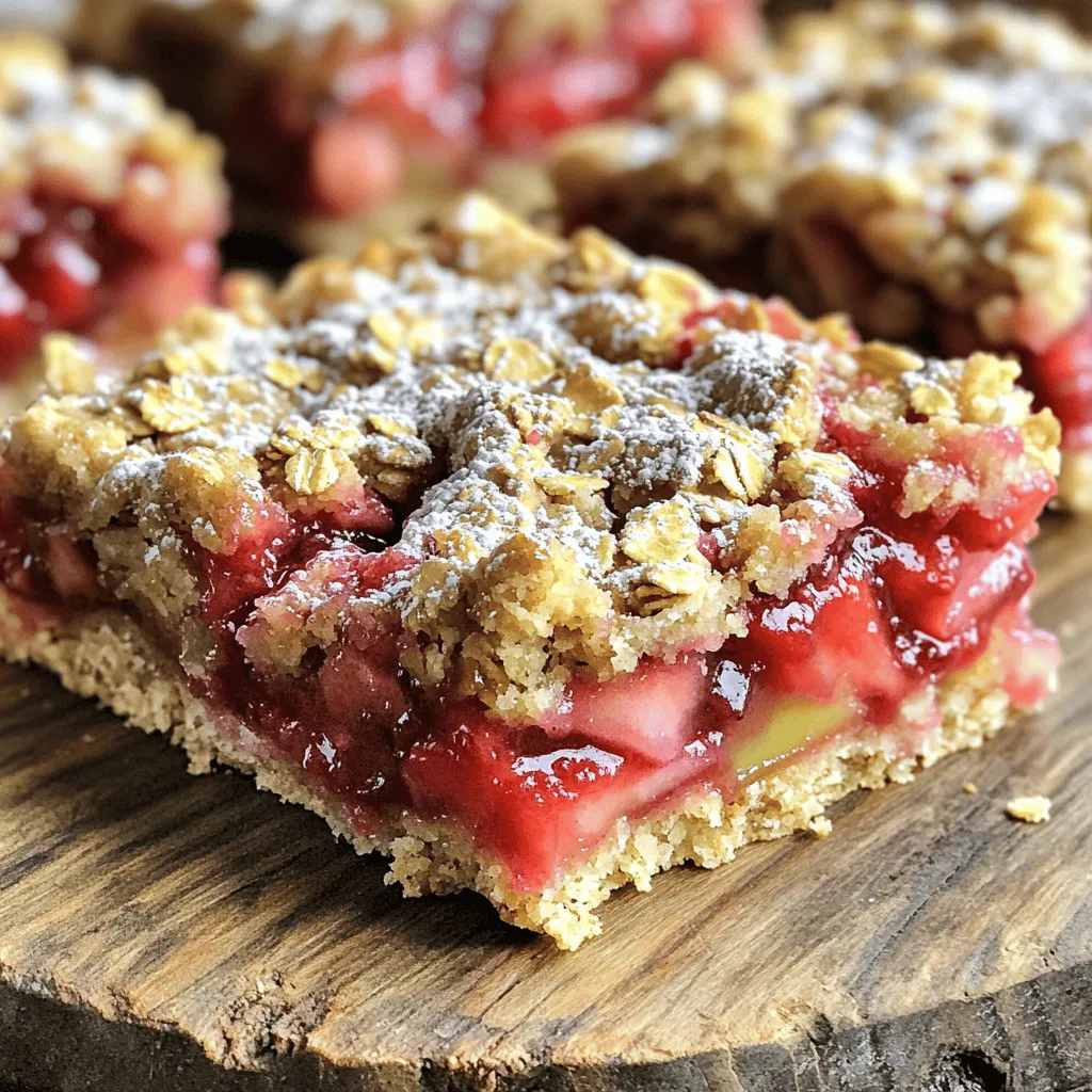 Strawberry Rhubarb Crisp Bars Tasty Summer Treat