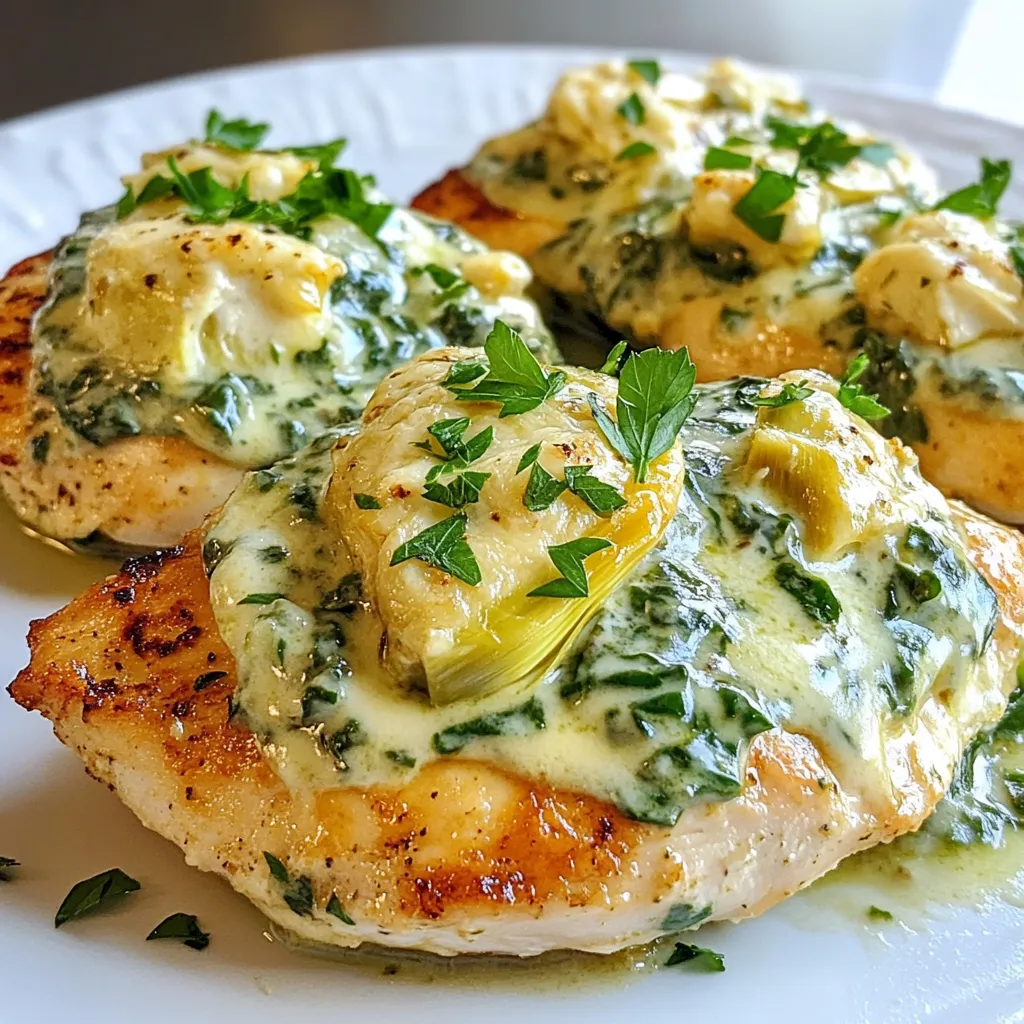 Creamy Spinach Artichoke Chicken Tasty and Simple Meal