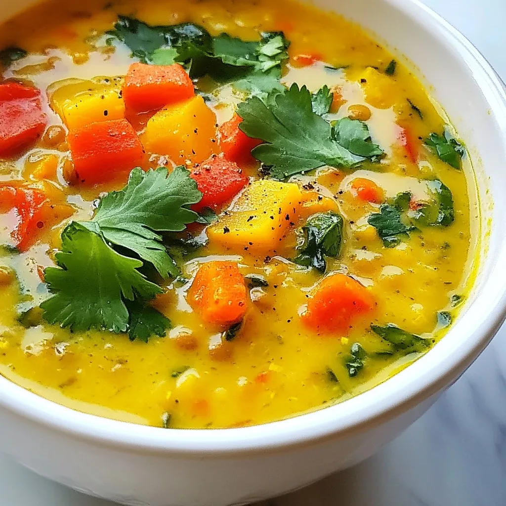 Coconut Curry Lentil Soup Hearty and Flavorful Meal