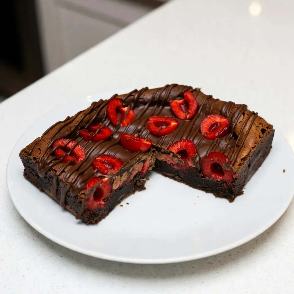 Chocolate Covered Cherry Brownies Delightful Treat