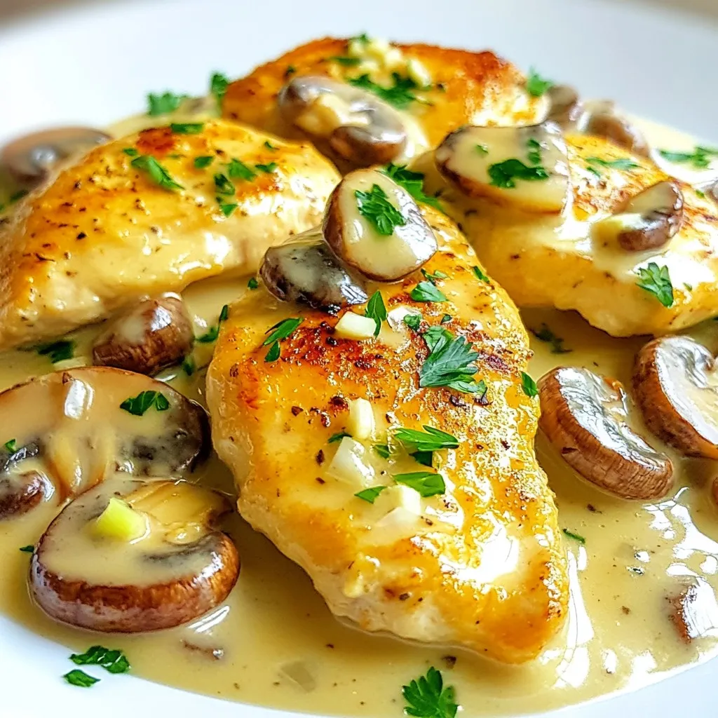 Creamy Garlic Mushroom Chicken Flavorful Comfort Meal
