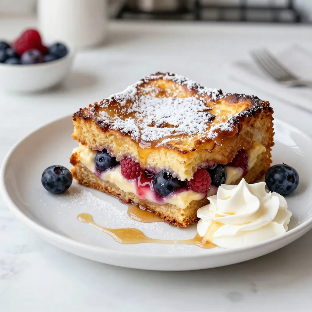 Berry Cheesecake French Toast Bake Easy and Delicious