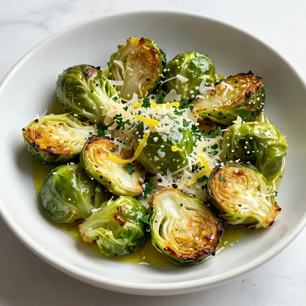 Lemon Parmesan Roasted Brussels Sprouts Delight