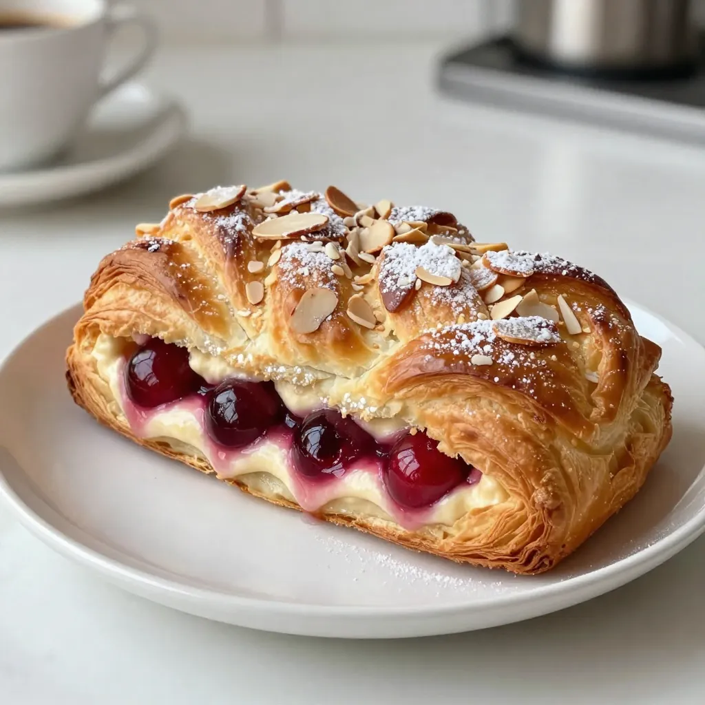 Cherry Almond Danish Braid Tasty Homemade Delight