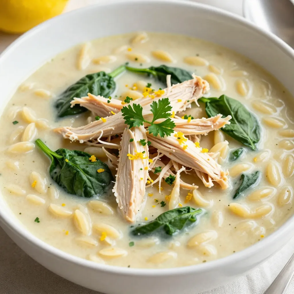 Creamy Lemon Chicken Orzo Soup Flavorful and Simple