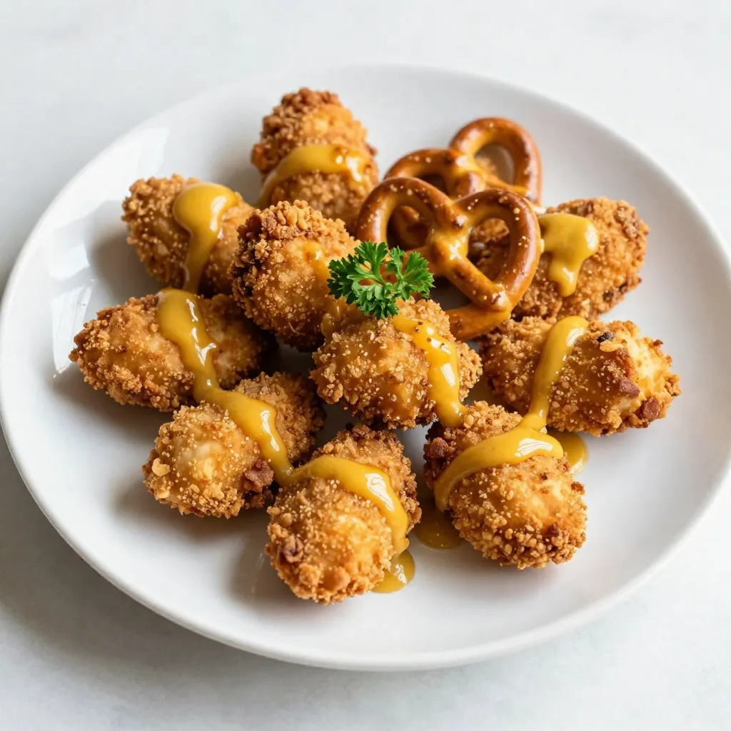 Honey Mustard Pretzel Chicken Bites Crispy Delight