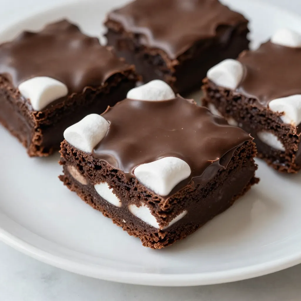Chocolate Covered Marshmallow Brownies Delightful Treat