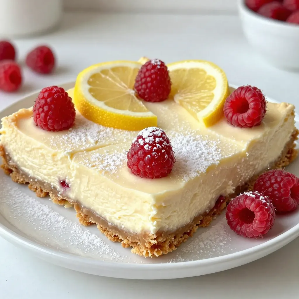 Lemon Raspberry Cheesecake Bars Scrumptious Treat