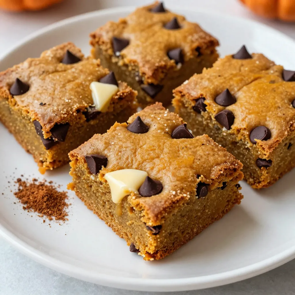 Pumpkin Chocolate Chip Blondies Irresistible and Simple