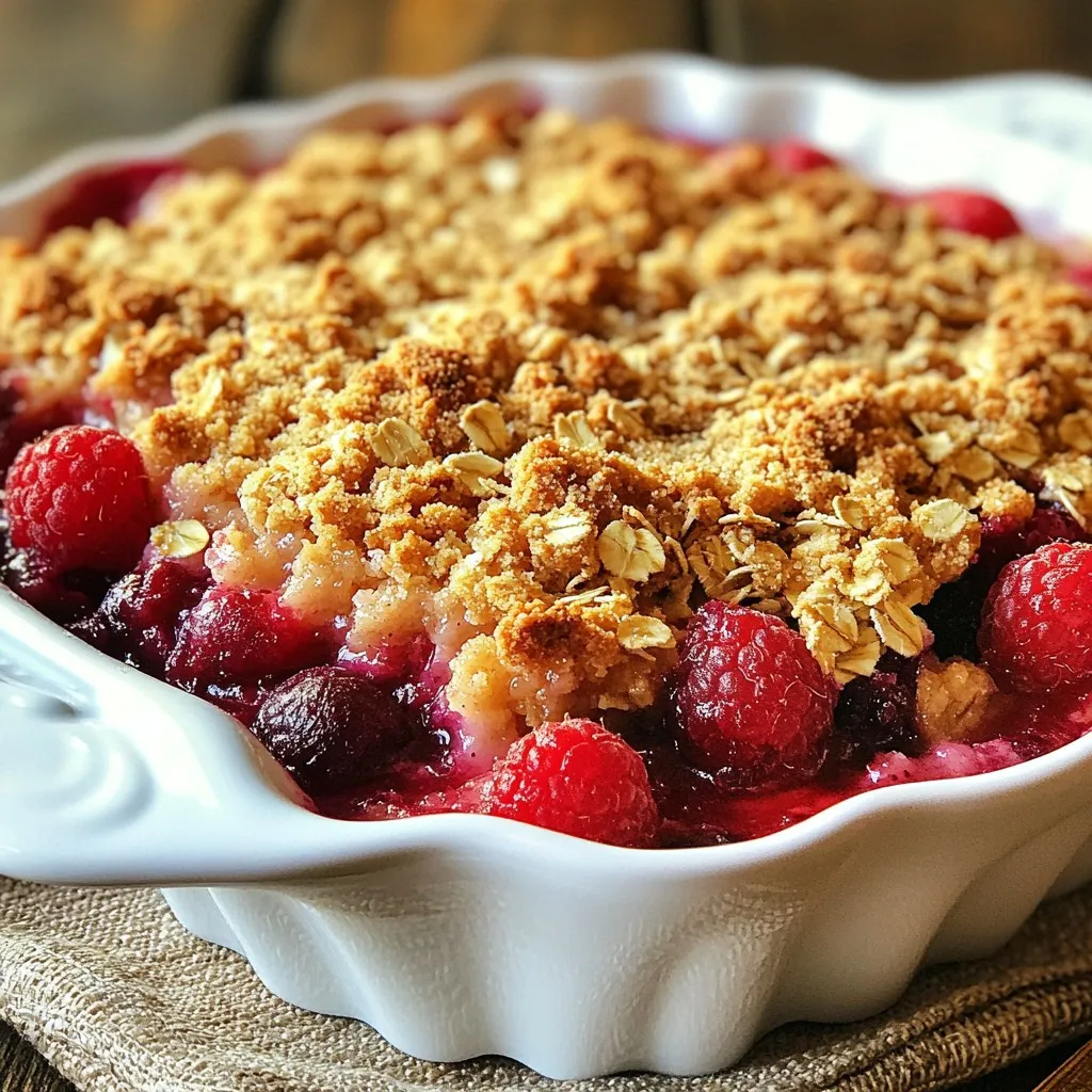 Triple Berry Crumble Delightful and Easy Recipe