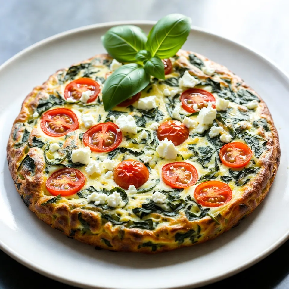 Spinach Tomato Feta Frittata Flavorful and Easy Recipe