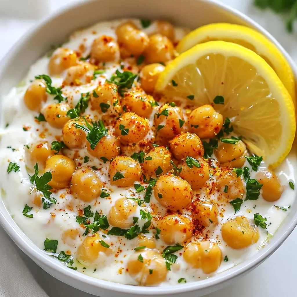 Creamy Lemon Garlic Chickpeas Flavorful and Simple Dish