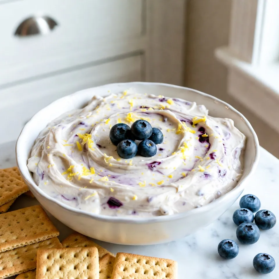 Lemon Blueberry Cheesecake Dip Creamy and Simple Treat