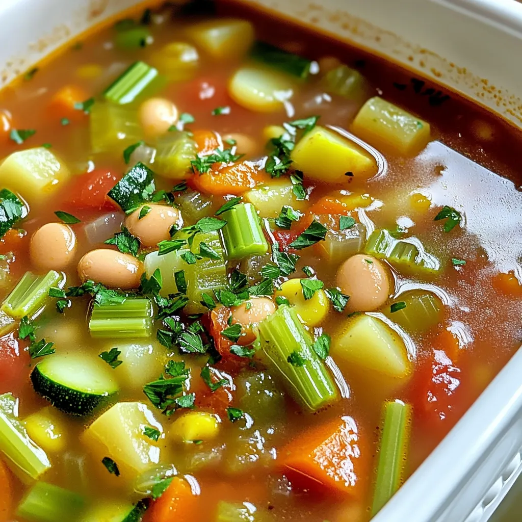 Savory Slow Cooker Rustic Italian Minestrone Soup