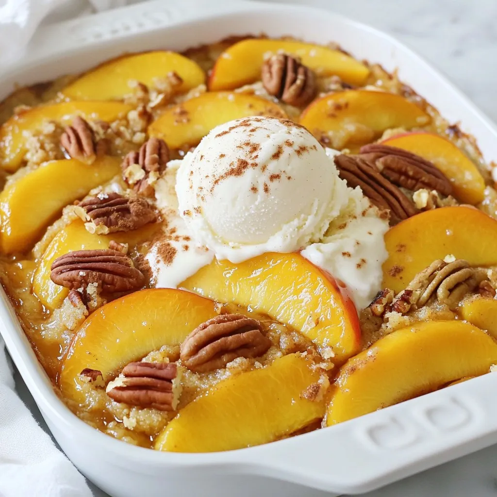 Peach Cobbler Dump Cake Simple and Delicious Delight