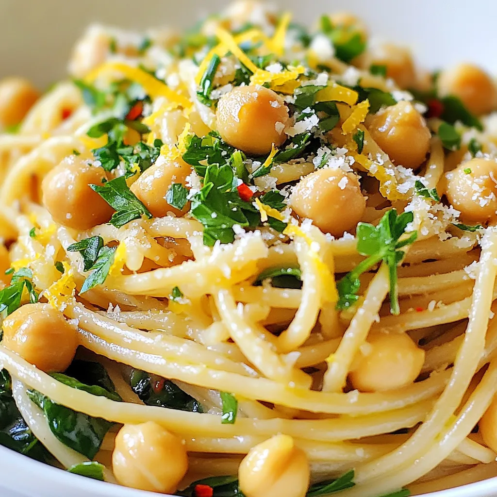 Lemon Garlic Chickpea Pasta Flavorful and Easy Meal
