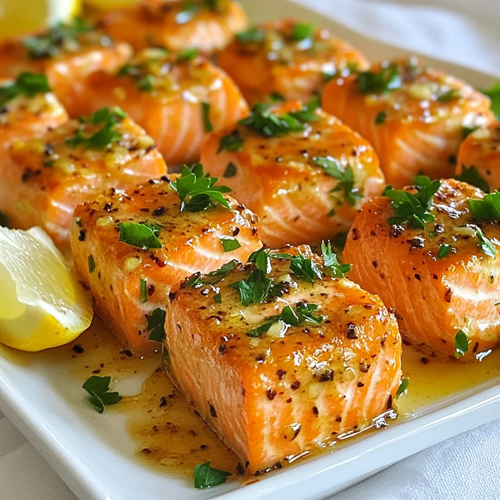 Garlic Butter Salmon Bites Flavorful Dinner Delight