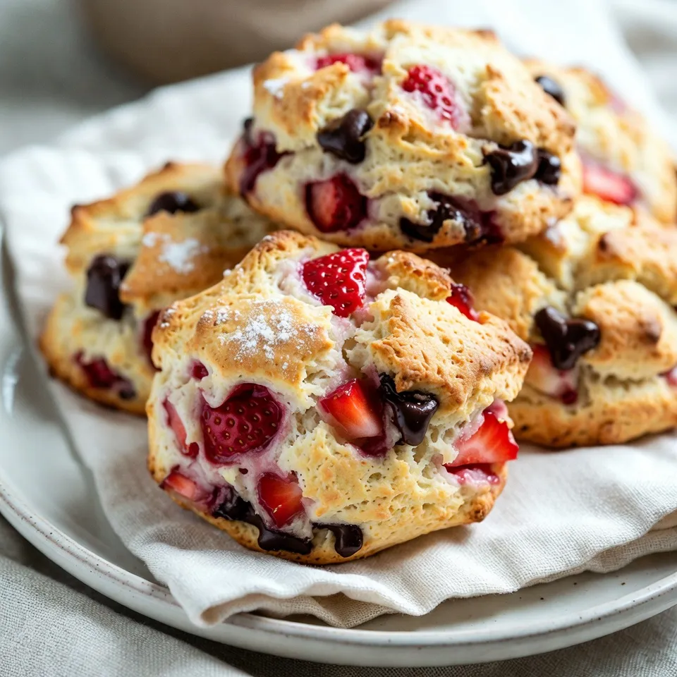 Strawberry Chocolate Chip Scones Delightful Treat Recipe