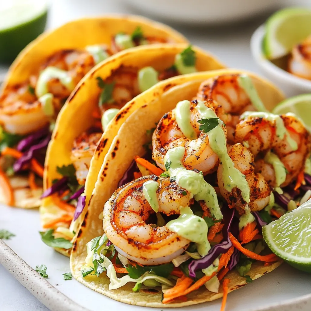 Cajun Shrimp Tacos with Lime Slaw Delightful Recipe