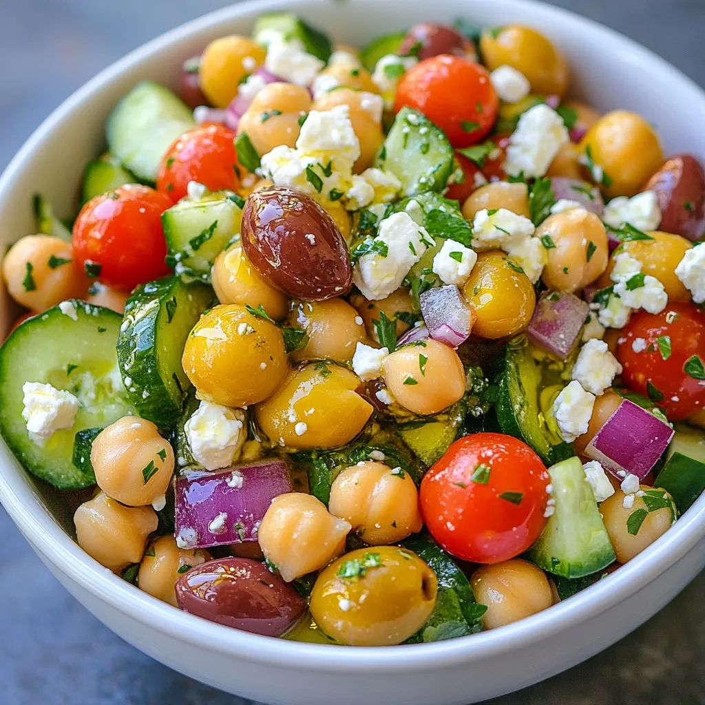 Mediterranean Chickpea Salad Fresh and Flavorful Mix