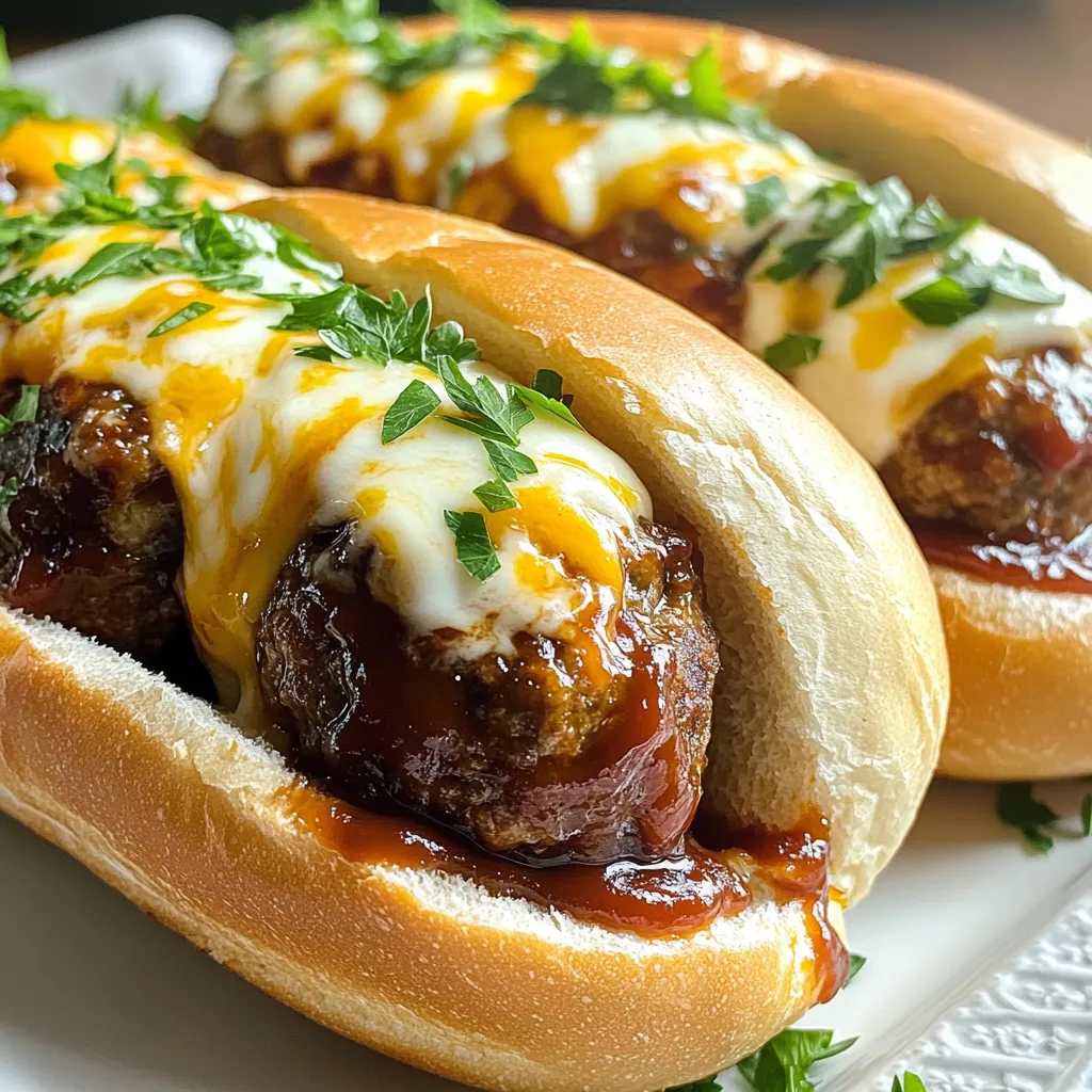 Slow Cooker BBQ Meatball Subs Tasty Dinner Idea