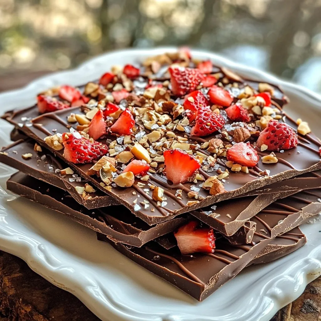 Chocolate Covered Strawberry Bark Delightful Treat Recipe