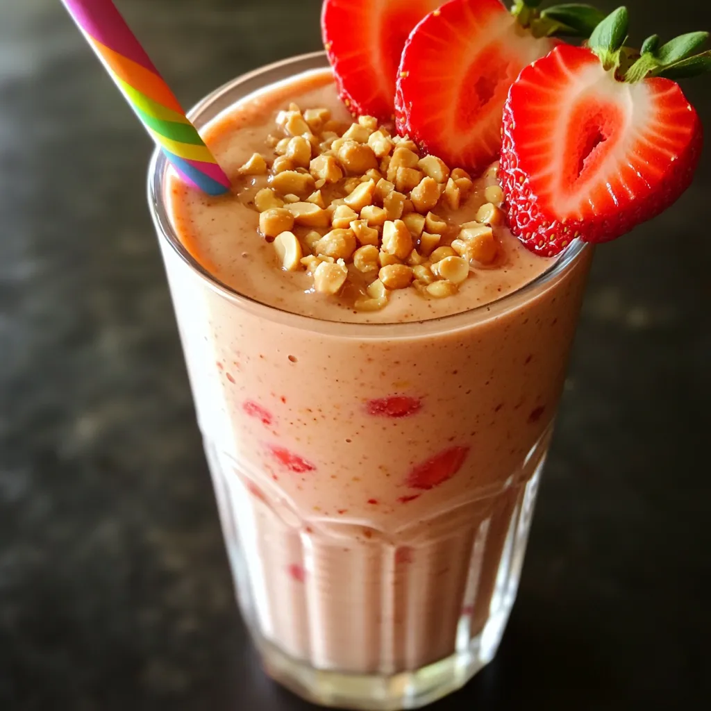 Strawberry Peanut Butter Smoothie Energizing Recipe