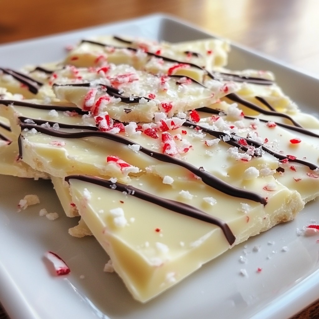 White Chocolate Peppermint Bark Festive Treat Recipe