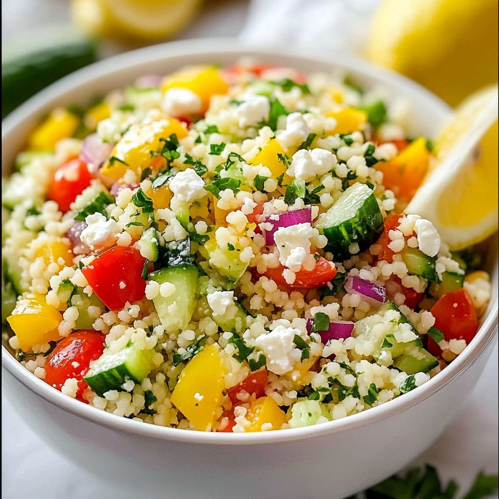 Lemon Herb Couscous Salad Fresh and Flavorful Dish